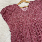 Frock Feeding Nighty, Free Size, Ankle Length, Tie-Up, Puff Sleeve Sleepwear in Softest Cotton Fabric (Bra Size 34"-38" | 50”-52″ length)